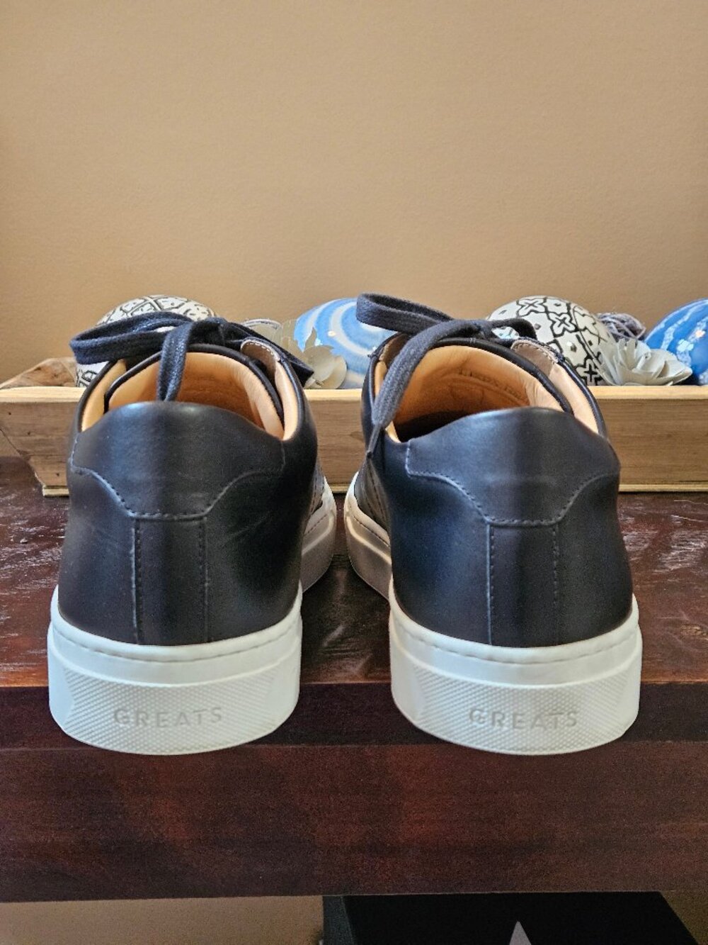 GREATS Men's Royale Leather Sneakers, Black, Sz 13 - Picture 5 of 16